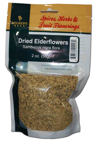 Sambucus nigra flora, Dried Elderflowers for Wine 2 oz Bag