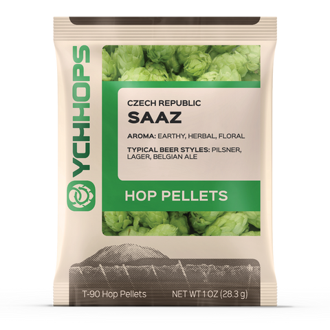 Saaz Hops, Imported Pellet Hops 1 oz Bag