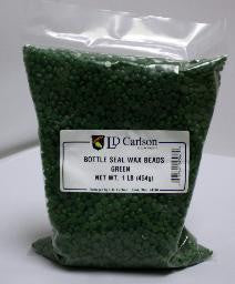 Green Bottle Seal Wax Beads, 1lb Bag