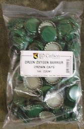 Forest Green Oxygen-Barrier Crown Caps, Bag of 144