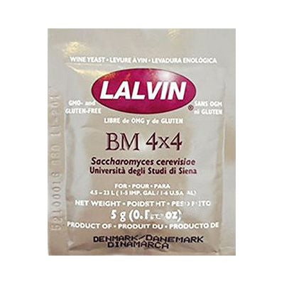 Lalvin Dry Wine Yeast: BM 4x4 5 gram packet