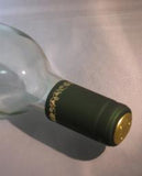 PVC Wine Shrink Capsules Bag of 30: Green with Gold Grapes