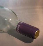 PVC Wine Shrink Capsules Bag of 30: Purple with Gold Grapes