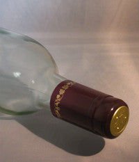 PVC Wine Shrink Capsules Bag of 30: Burgundy with Gold Grapes