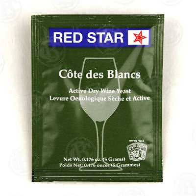 Red Star Yeast Cote des Blancs 5 gram packets