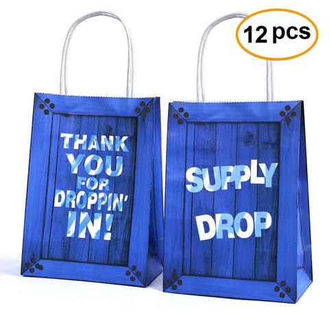 Fortnite Party Supplies Supply Drop Goody Bags for Birthday Party - 12 pack