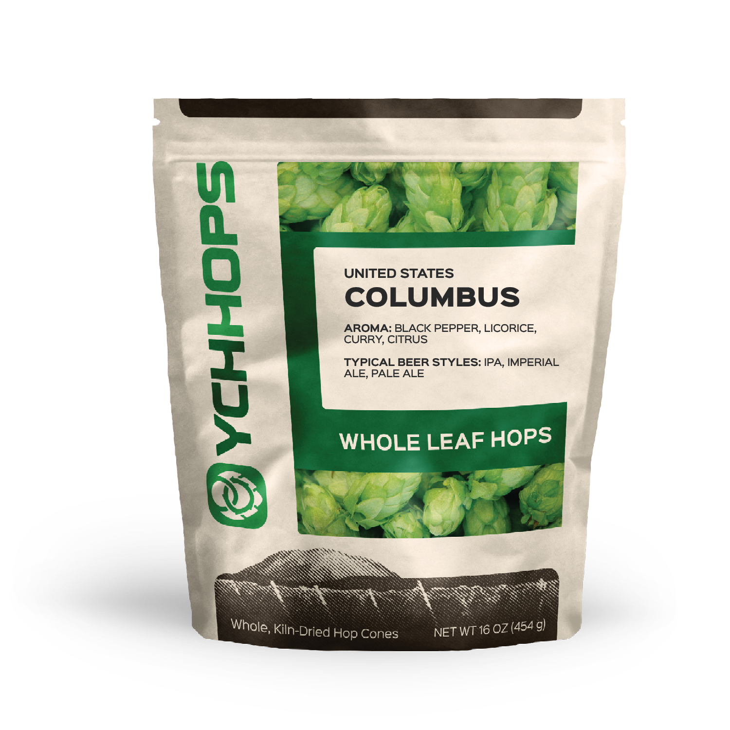 Columbus Whole Leaf Hops 1 lb Bag