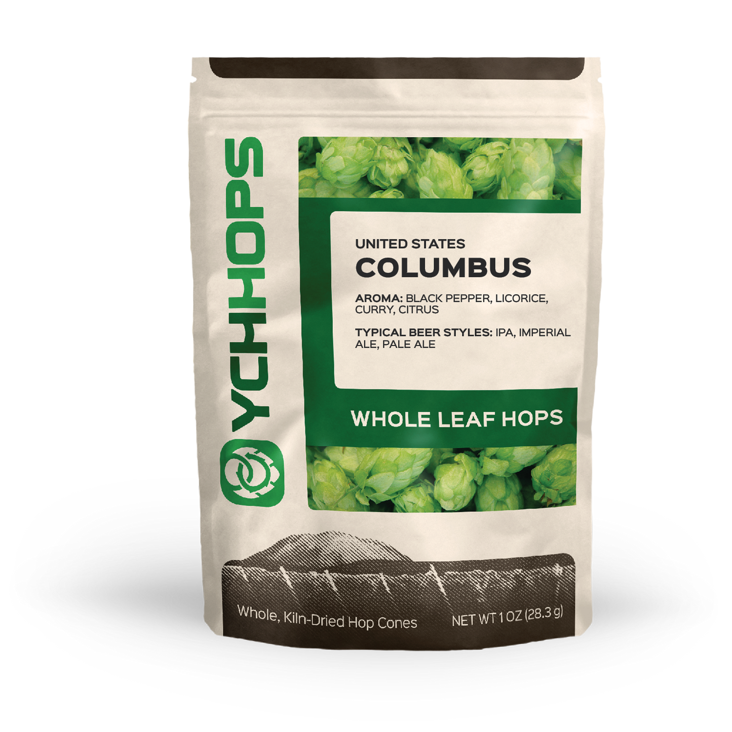 Columbus Whole Leaf Hops 1 oz Bag