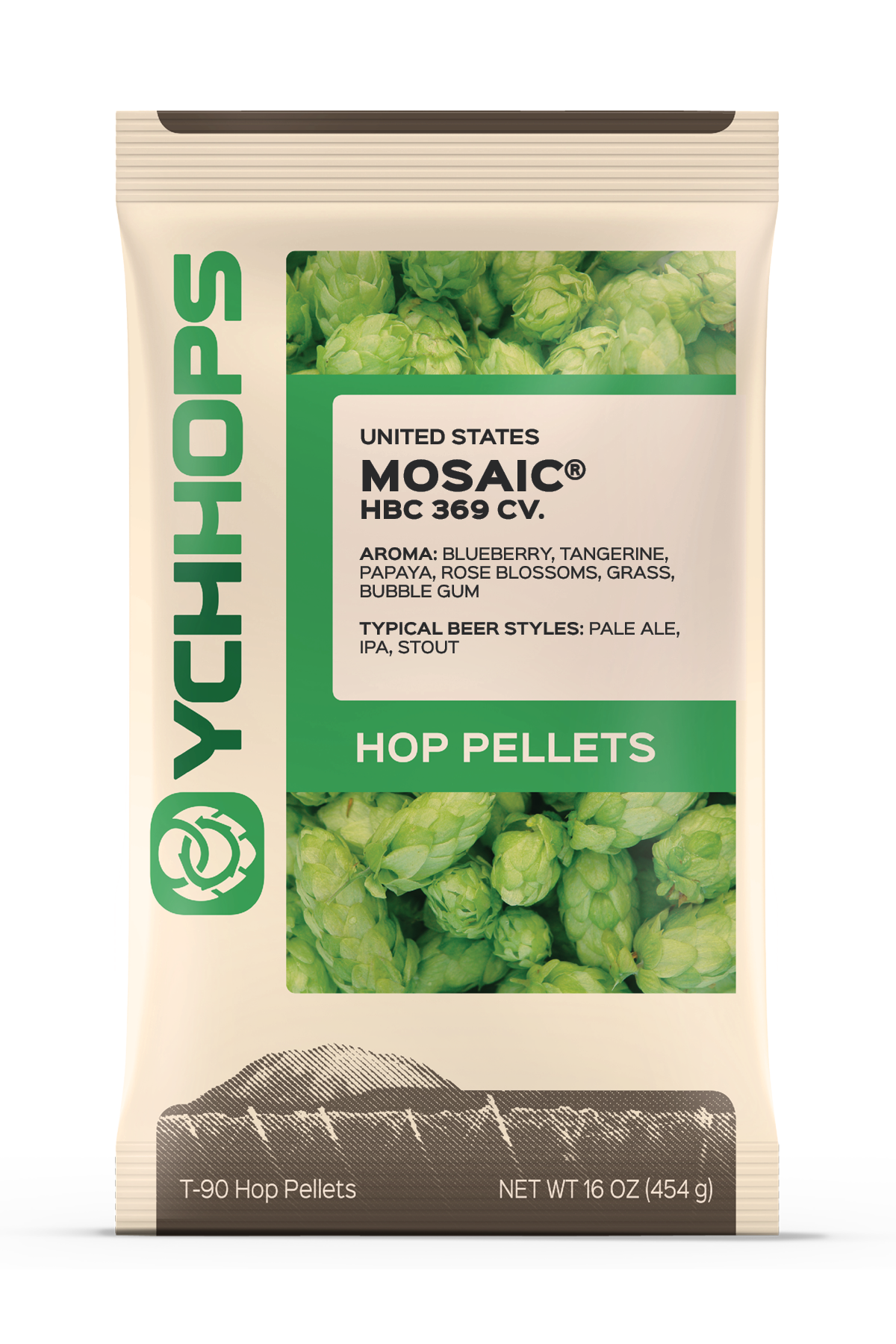 Mosaic Pellet Hops 1 lb Bag