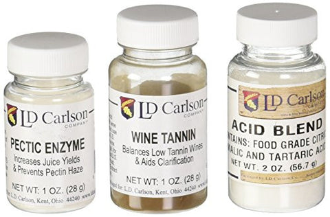 Wine Tannin 1 oz, Pectic Enzyme 1 oz, Acid Blend 2 oz Bundle